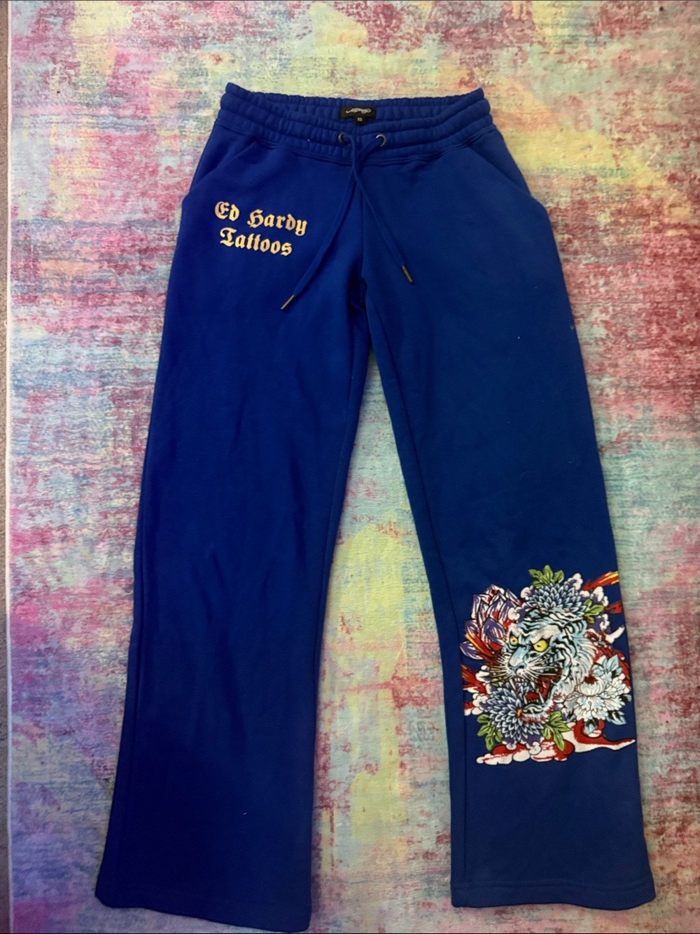Ed Hardy Kids Royal Blue Tattoo Joggers